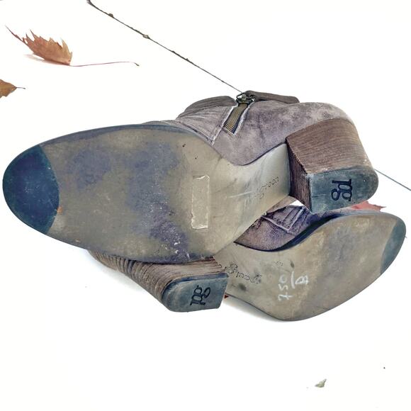 Paul Green Ruched Suede Booties in Taupe — Soft Leather Neutral with City Polish - Picture 16 of 16